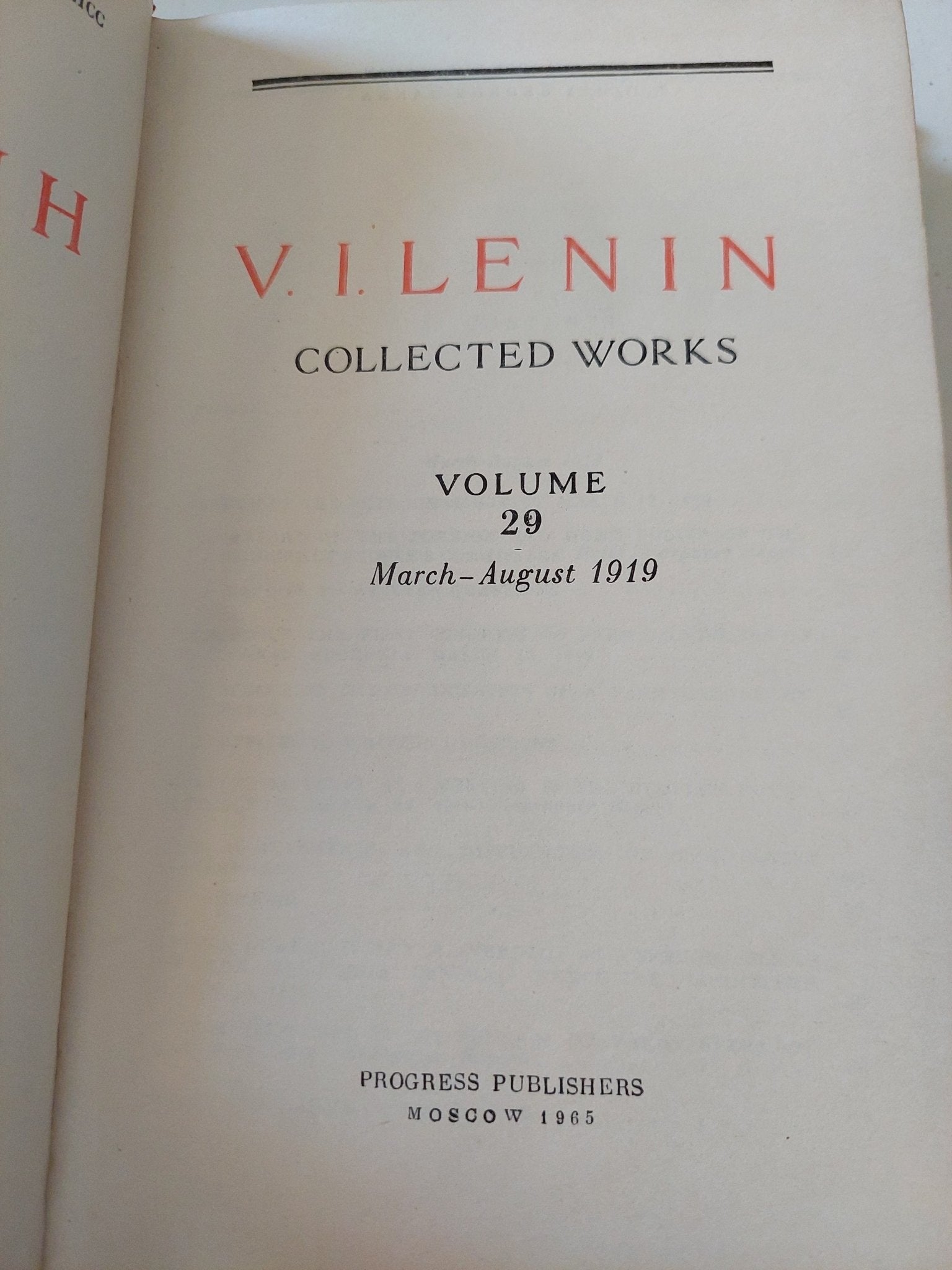 Collected works Vol 29 / Vladimir Lenin - هارد كفر - متجر كتب مصر - متجر كتب مصر
