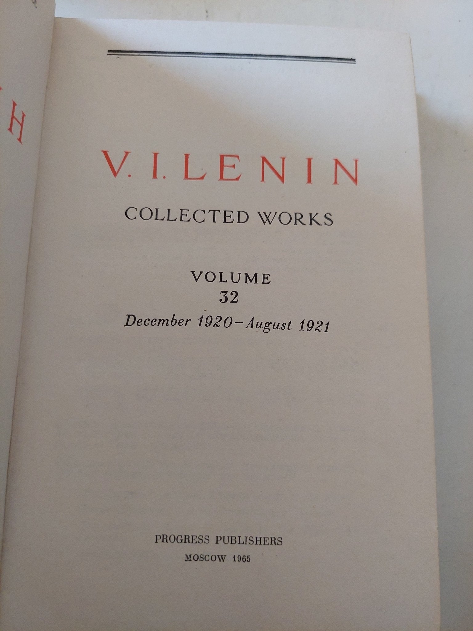 Collected works Vol 32 / Lenin - هارد كفر - متجر كتب مصر - المكتبة الفلسفية