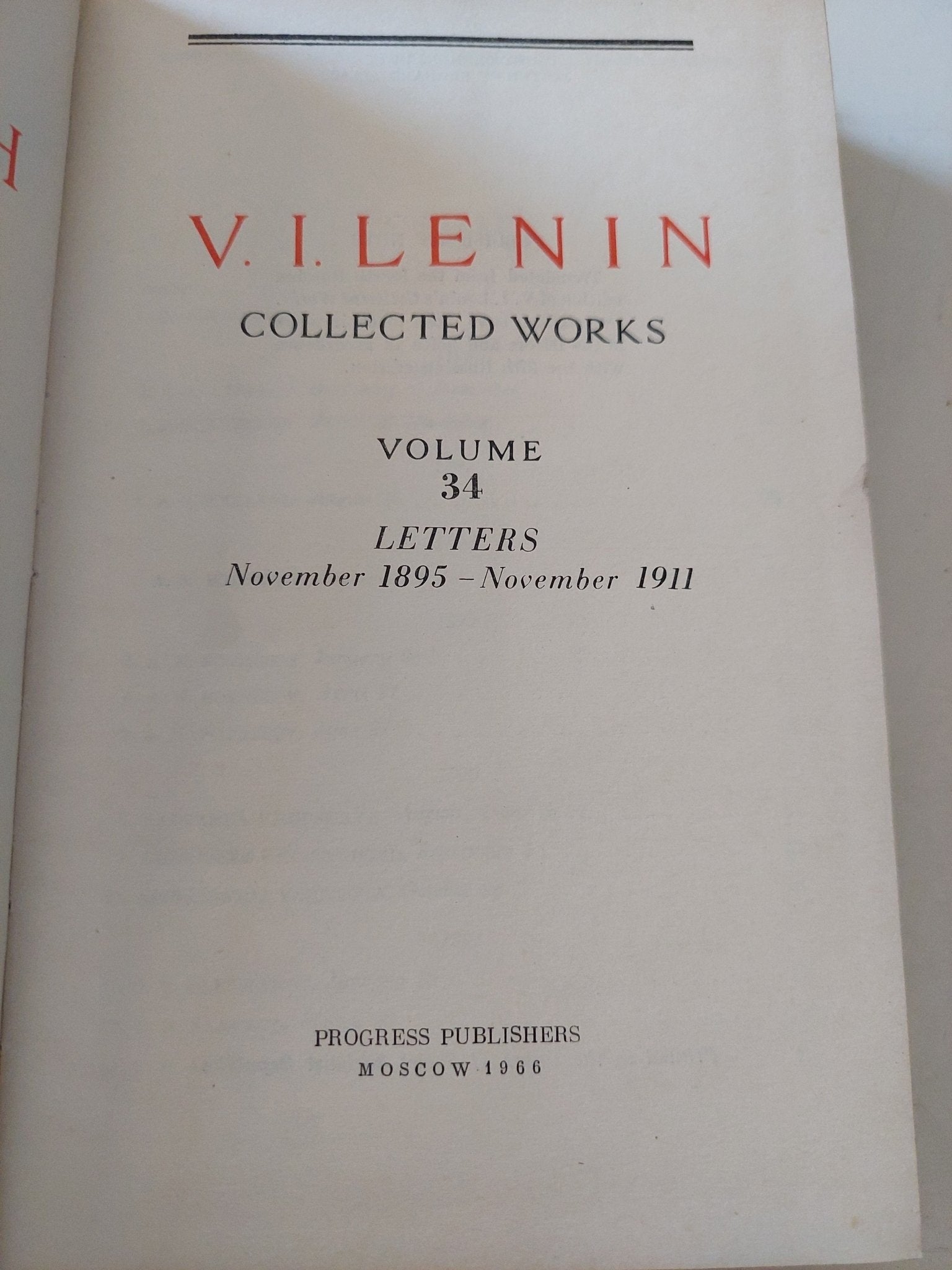 Collected works Vol 34 / Vladimir Lenin - هارد كفر - متجر كتب مصر - متجر كتب مصر