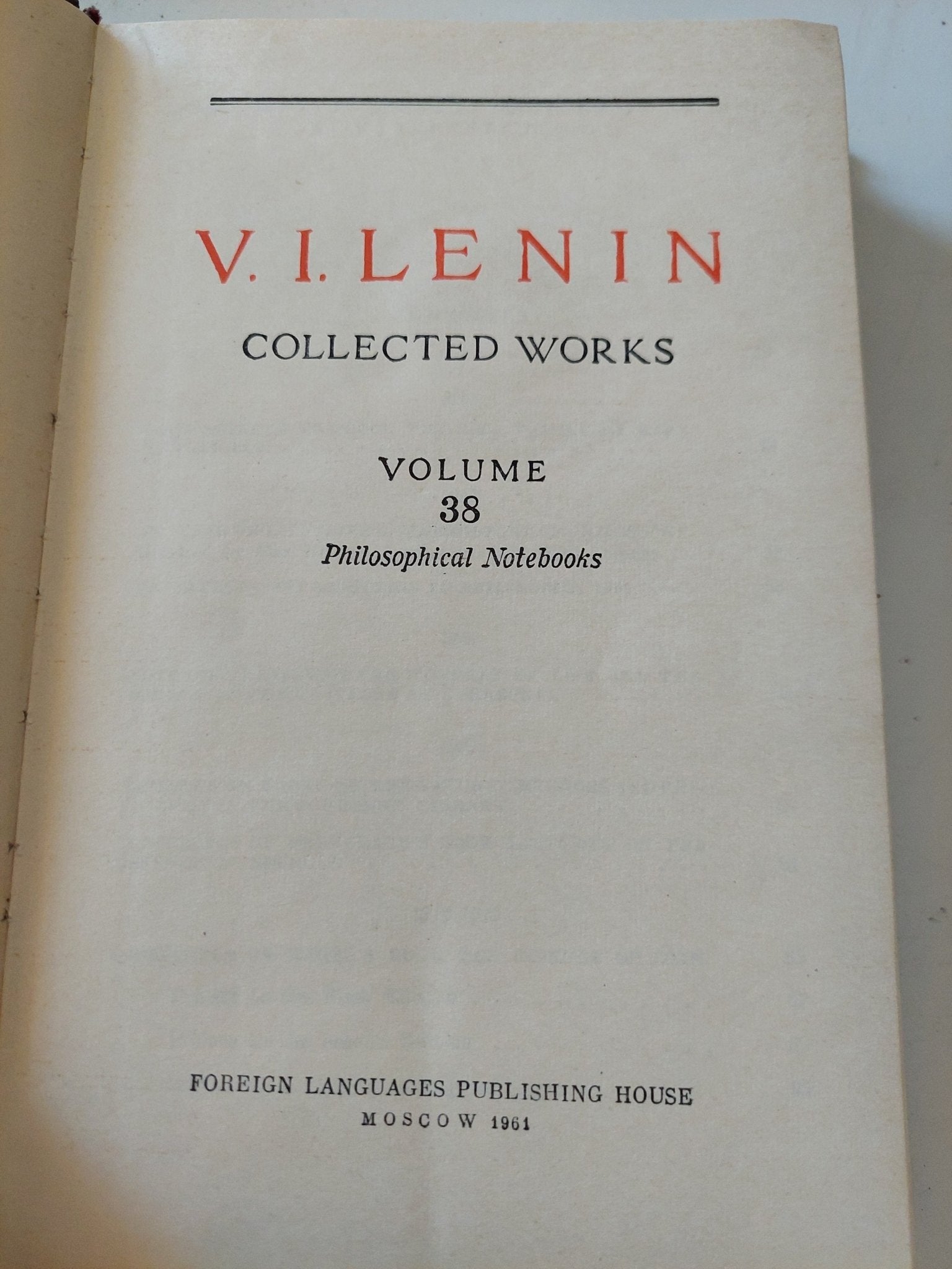 Collected works Vol 38 / Vladimir Lenin - هارد كفر - متجر كتب مصر - متجر كتب مصر
