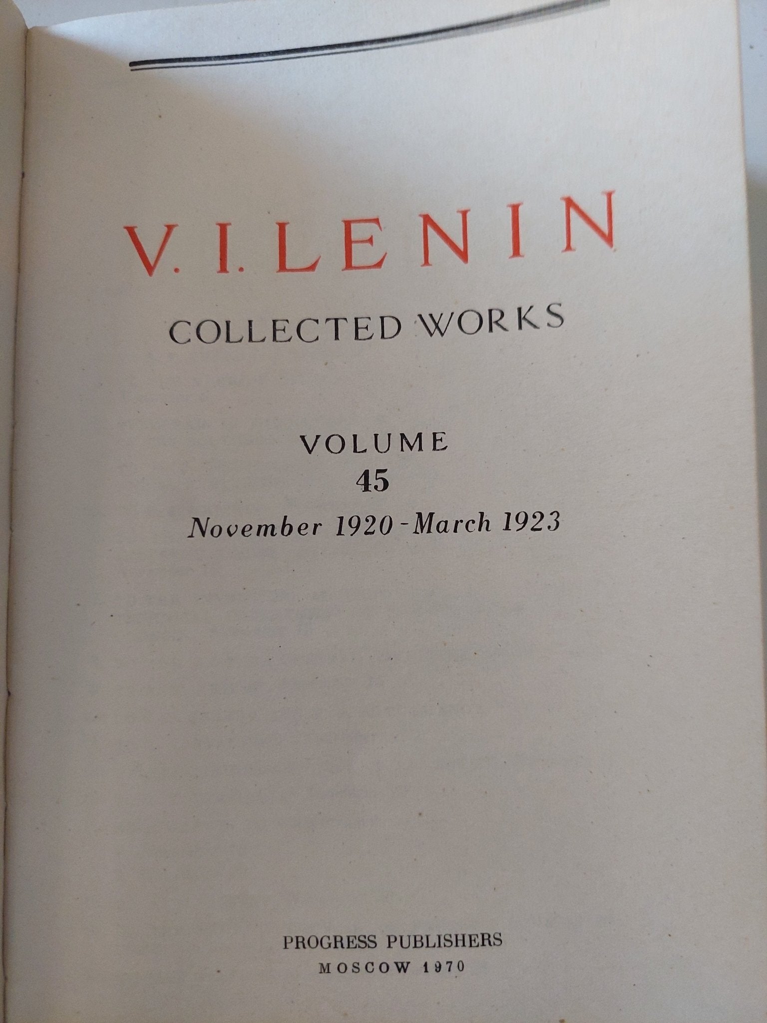 Collected works Vol 45 / Vladimir Lenin - هارد كفر - متجر كتب مصر - متجر كتب مصر