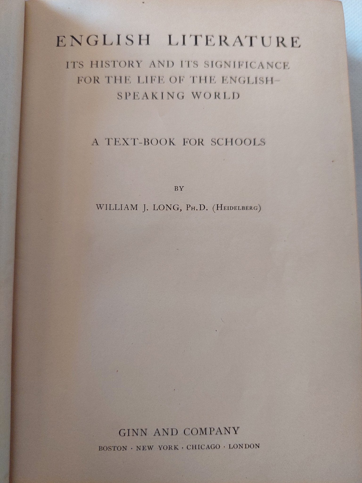 English literature / William Long - متجر كتب مصر - متجر كتب مصر