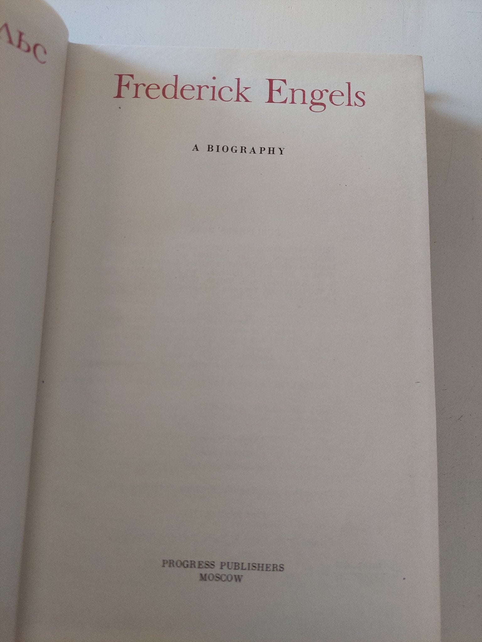 Frederick Engels .. A biography - هارد كفر ملحق بالصور - متجر كتب مصر - متجر كتب مصر