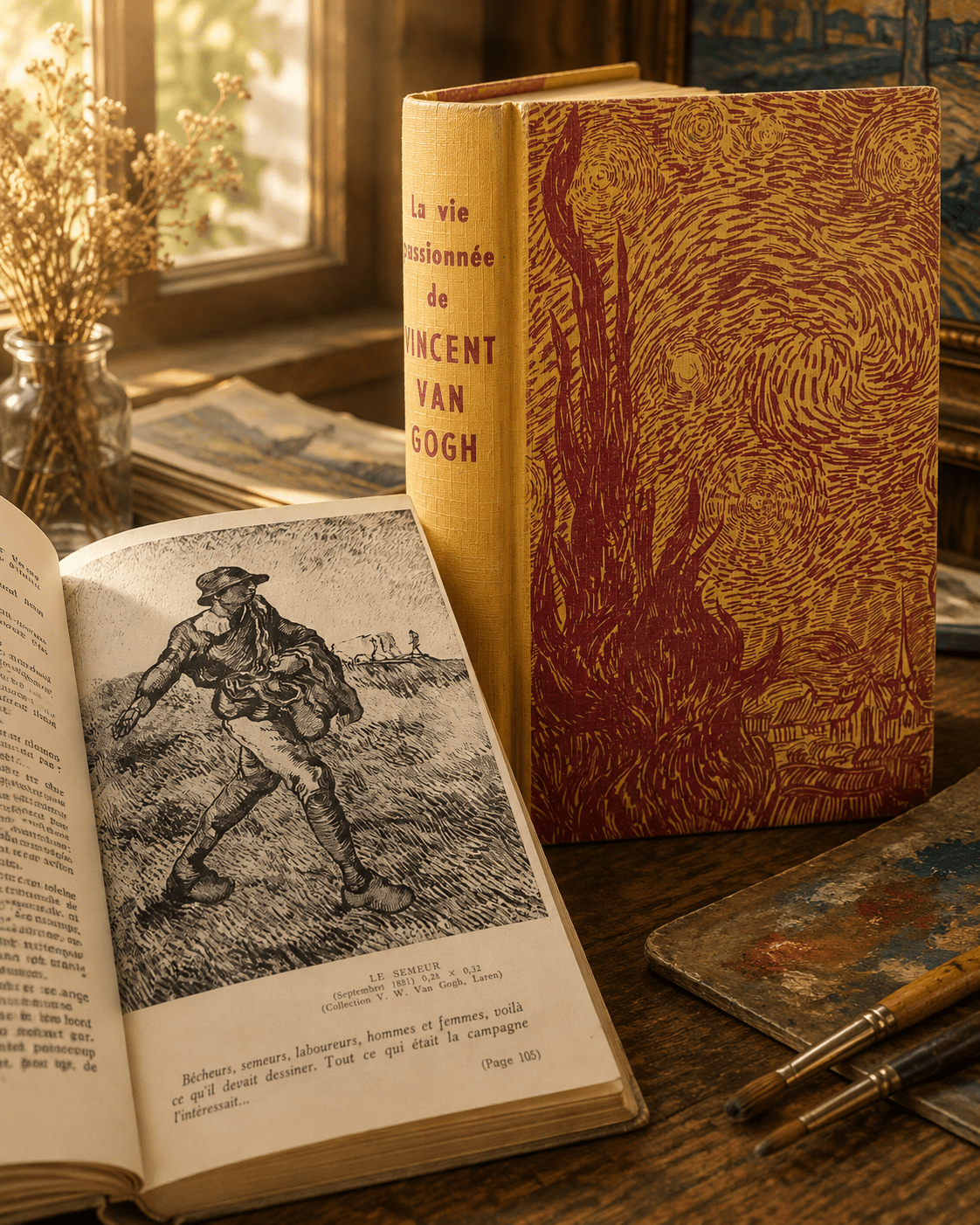 La vie passionnee de Vincent Van Gogh - هارد كفر ملحق بالصور - متجر كتب مصر - متجر كتب مصر