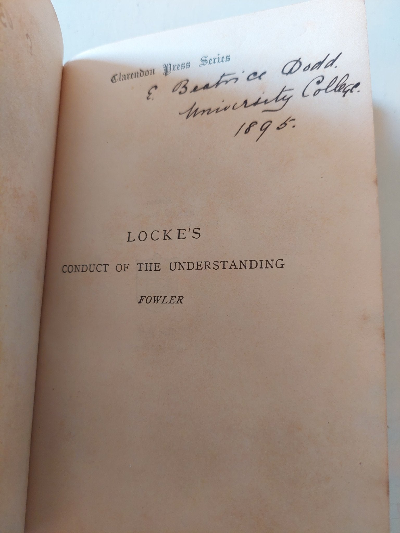Locke's conduct of the understanding / Thomas Fowler - متجر كتب مصر - متجر كتب مصر