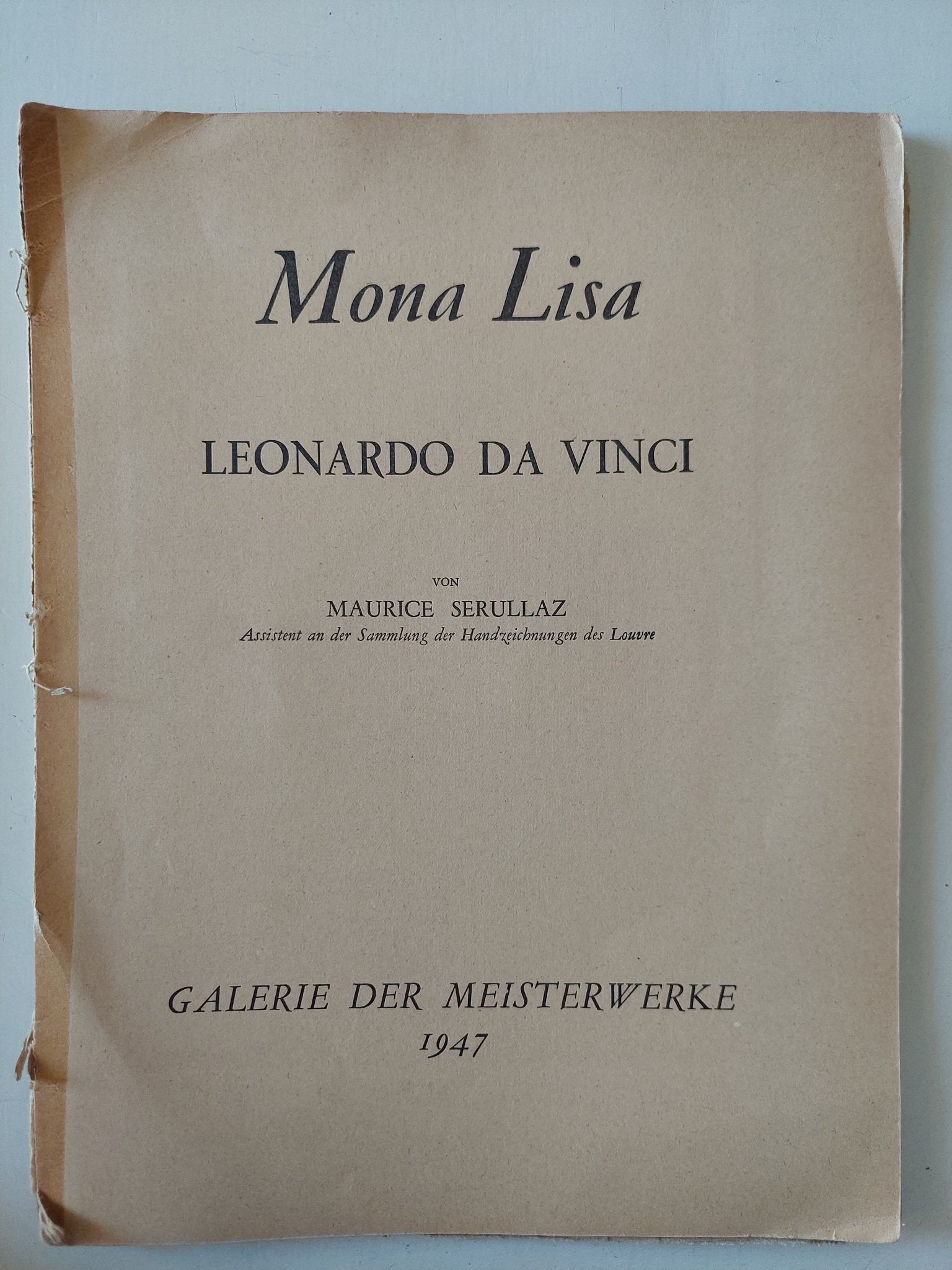 Mona Lisa / Leonardo Da Vinci - قطع كبير ملحق بالصور ١٩٤٧ - متجر كتب مصر - متجر كتب مصر