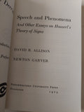 Speech and Phenomena: And Other Essays on Husserl's Theory of Signs / Jacques Derrida - متجر كتب مصر - متجر كتب مصر