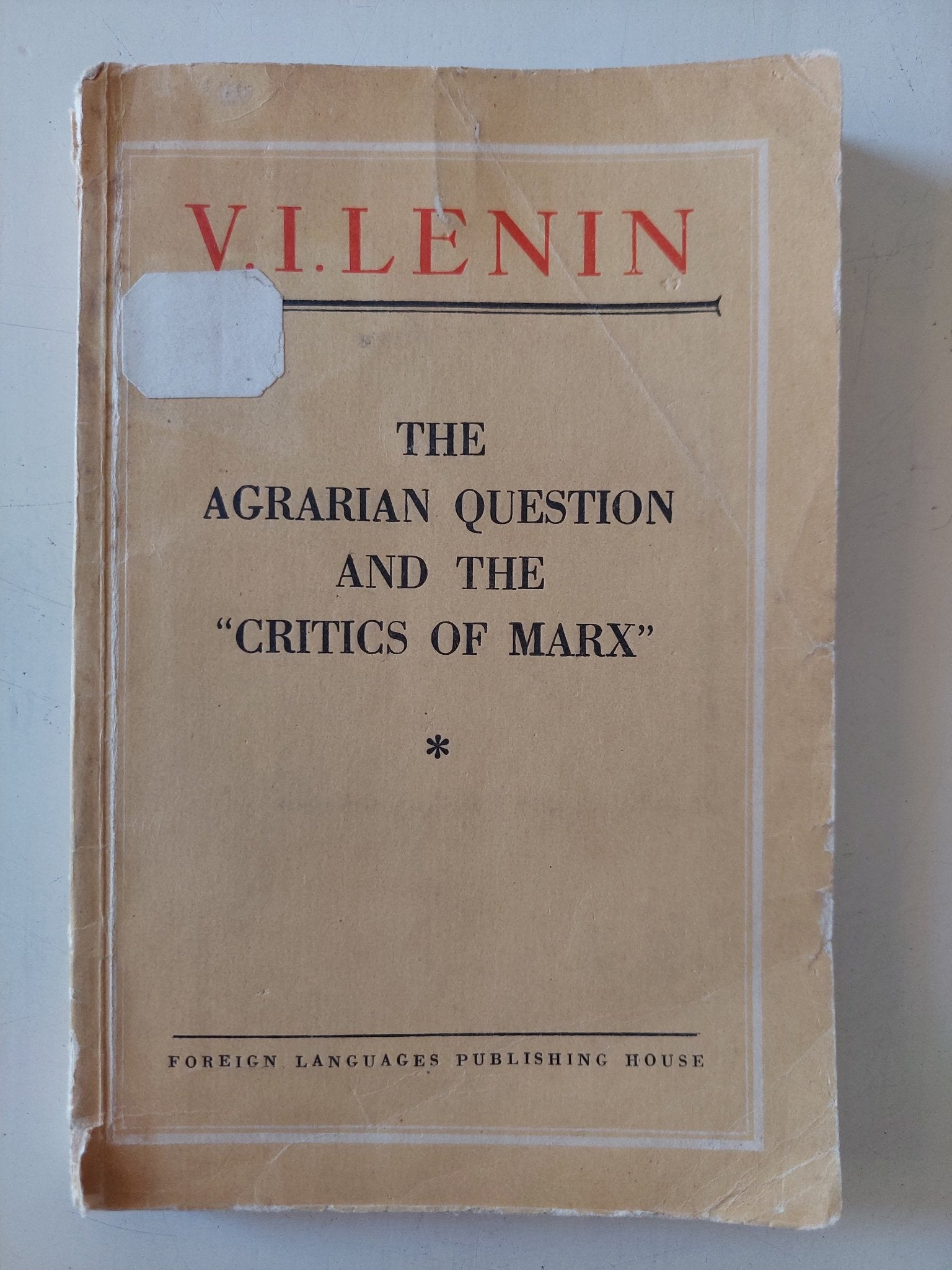 The Agrarian Question and the Critics of Marx / Lenin - متجر كتب مصر - متجر كتب مصر