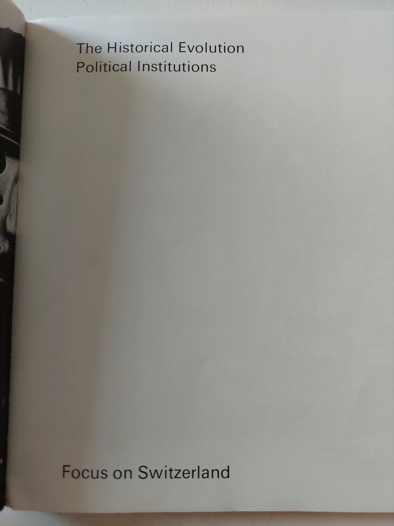 The Historical Evolution Political Institutions Focus on Switzerland - متجر كتب مصر - متجر كتب مصر