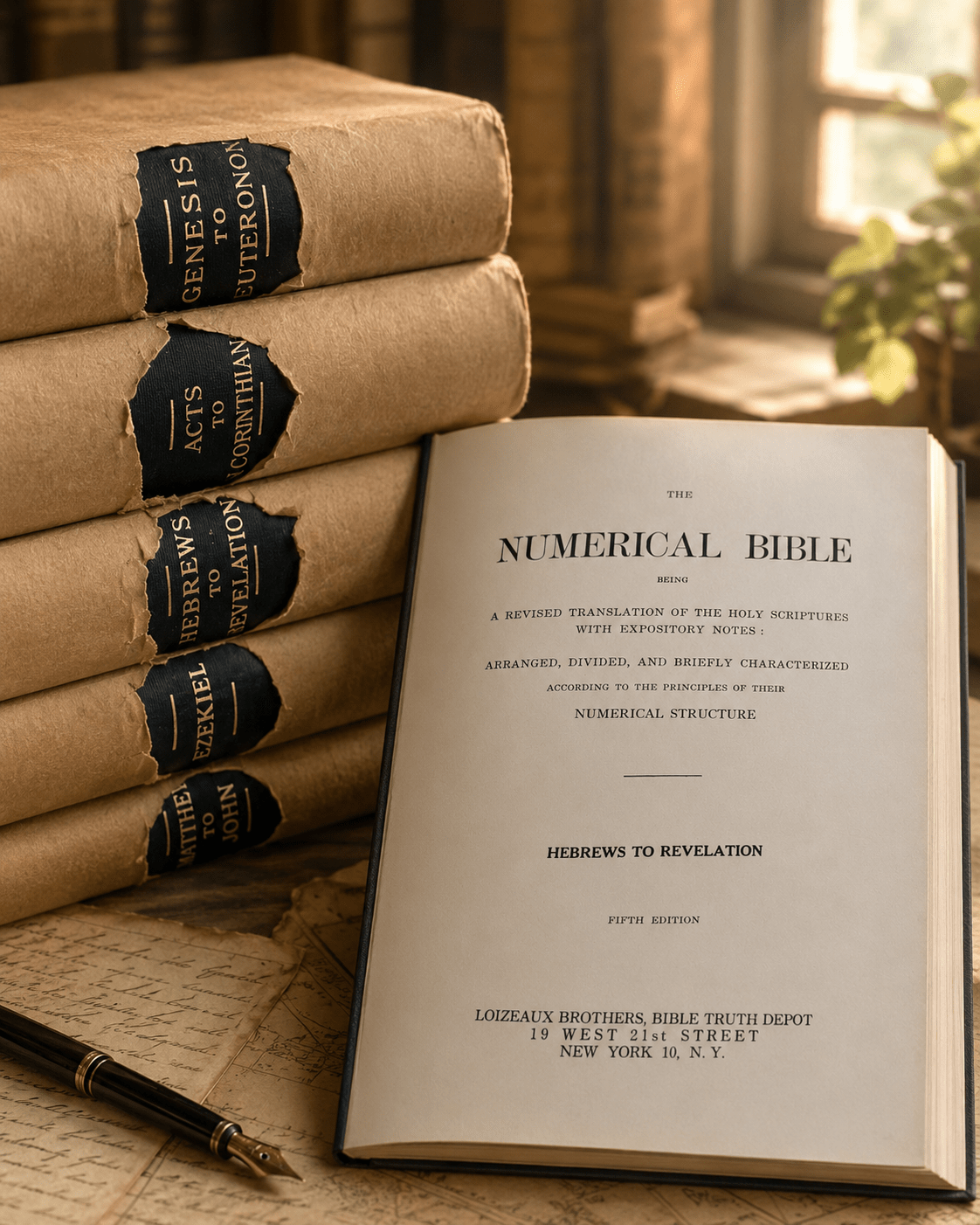 THE NUMERICAL BIBLE F.W GRANT 5 OUT OF THE 7 SERIES SET - هارد كفر - متجر كتب مصر - المكتبة الفلسفية