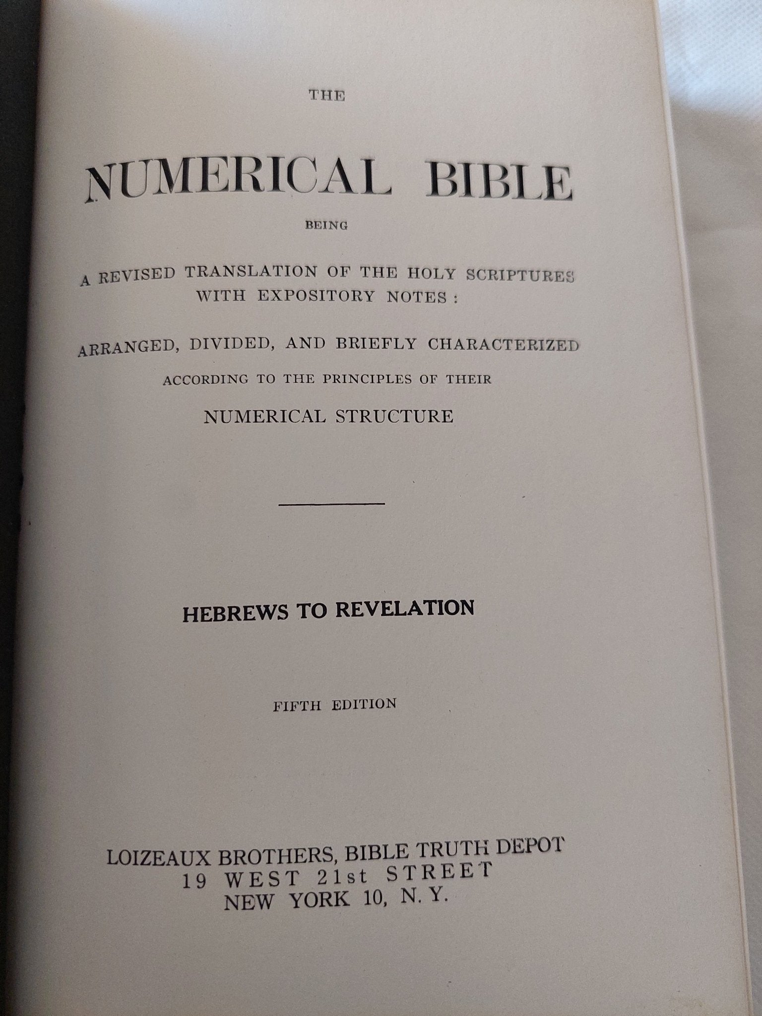 THE NUMERICAL BIBLE F.W GRANT 5 OUT OF THE 7 SERIES SET - هارد كفر - متجر كتب مصر - المكتبة الفلسفية