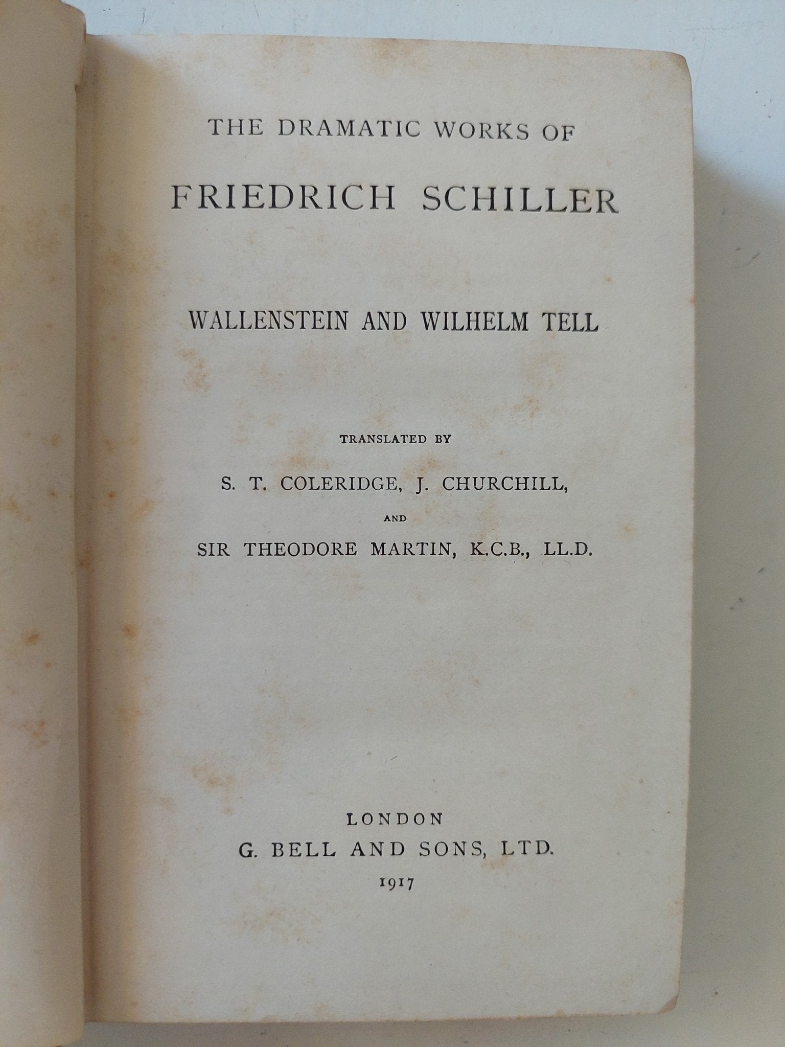 The Works of Friedrich Schiller – ثلاثة مجلدات – طبعات لندن - متجر كتب مصر - متجر كتب مصر