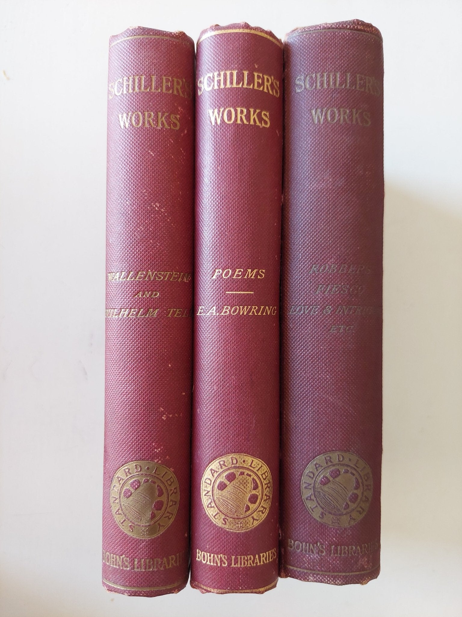The Works of Friedrich Schiller – ثلاثة مجلدات – طبعات لندن - متجر كتب مصر - متجر كتب مصر