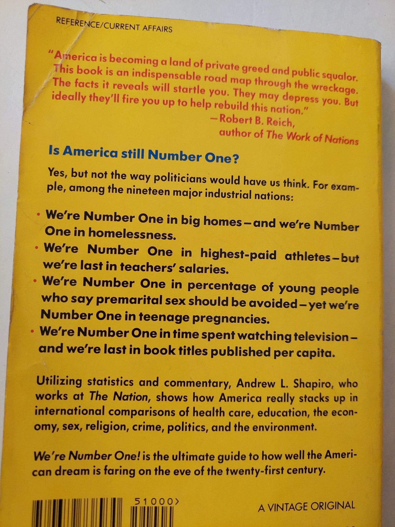 We're Number One: Where America Stands - and Falls - in the New World Order / Andrew L Shapiro - متجر كتب مصرمتجر كتب مصر